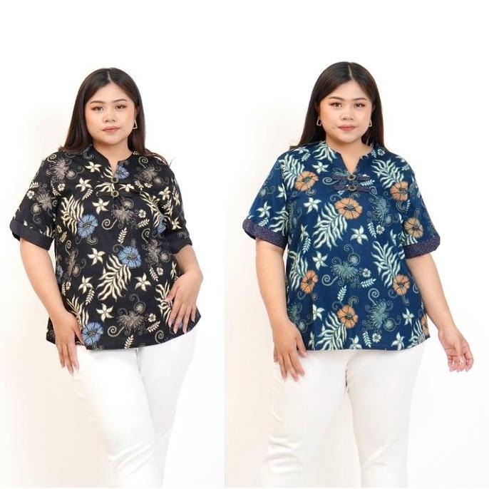 BLOUSE BAJU BATIK WANITA JUMBO BSIZE C KERJA PESTA HAMIL ELEGAN