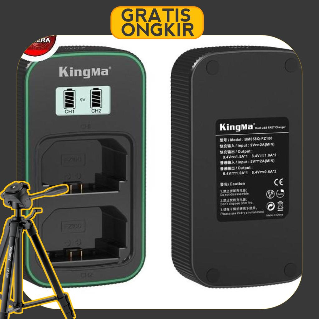 Kingma Lcd Fast Charger For Sony Np-Fz100 - Lcd Display Fast Charging