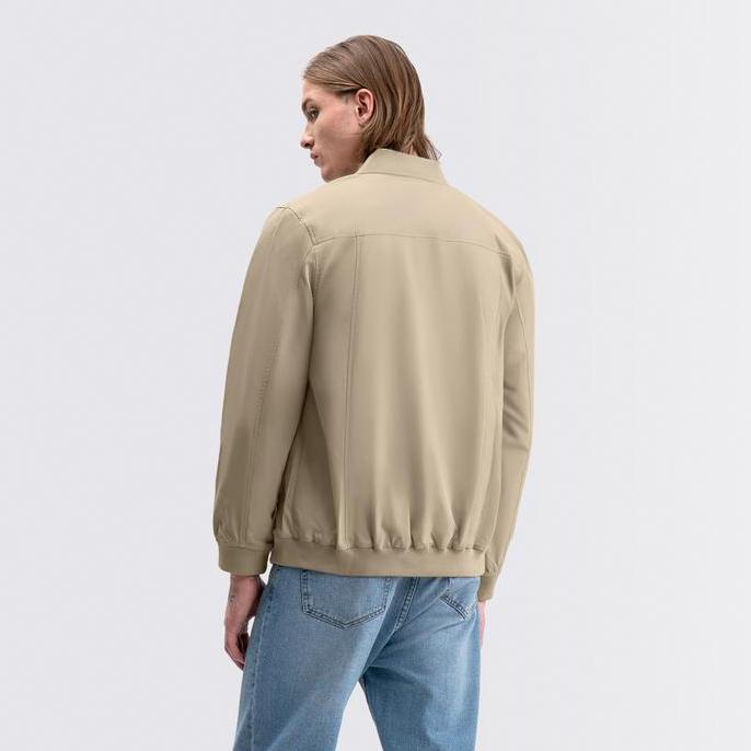 Lazzbuina - Livehaf Bomber Shin Jacket Beige Jaket Pria Casual