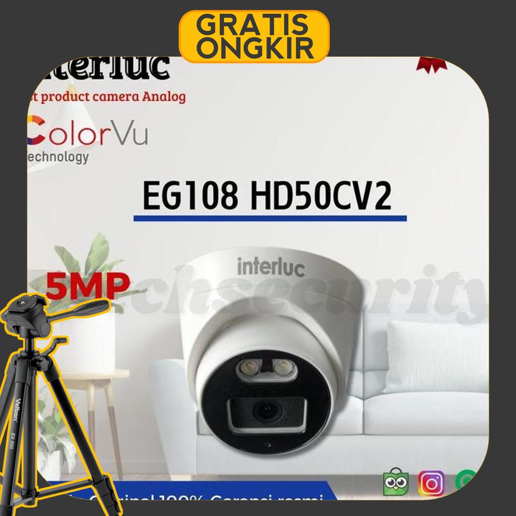 Camera Cctv Colorvu 5Mp Interluc Hd50Cv2/Cctv Indor Colorvu 5Mp
