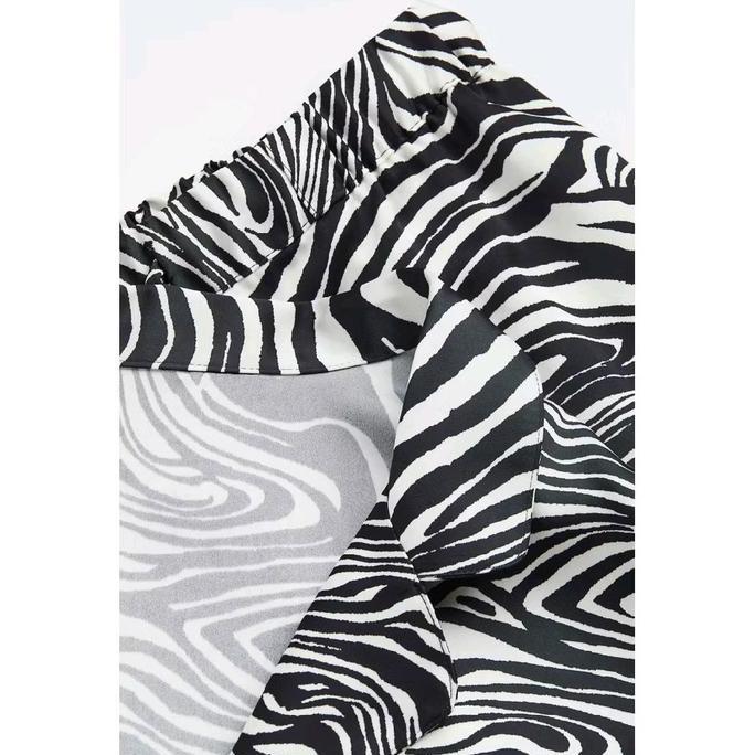 ONE SET PAJAMAS SATIN CELANA PANJANG MOTIF