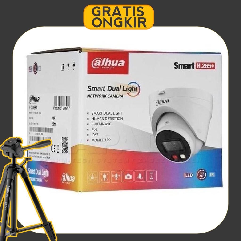 Cctv Dahua Full Color + Audio / Ip Camera Cctv Dahua 2Mp Gelap Warna