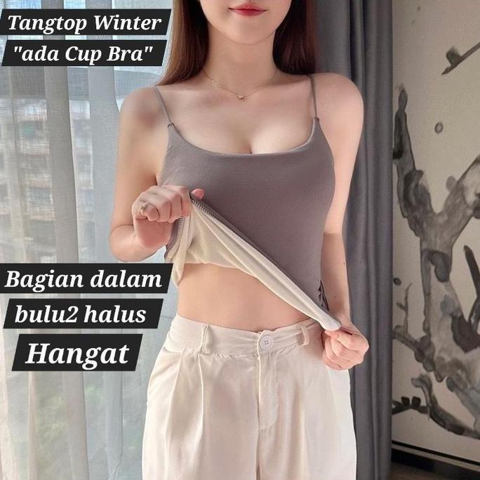 Tanktop Winter Wanita tebal Hangat Tangtop Tengtop Dalaman Thermal 067