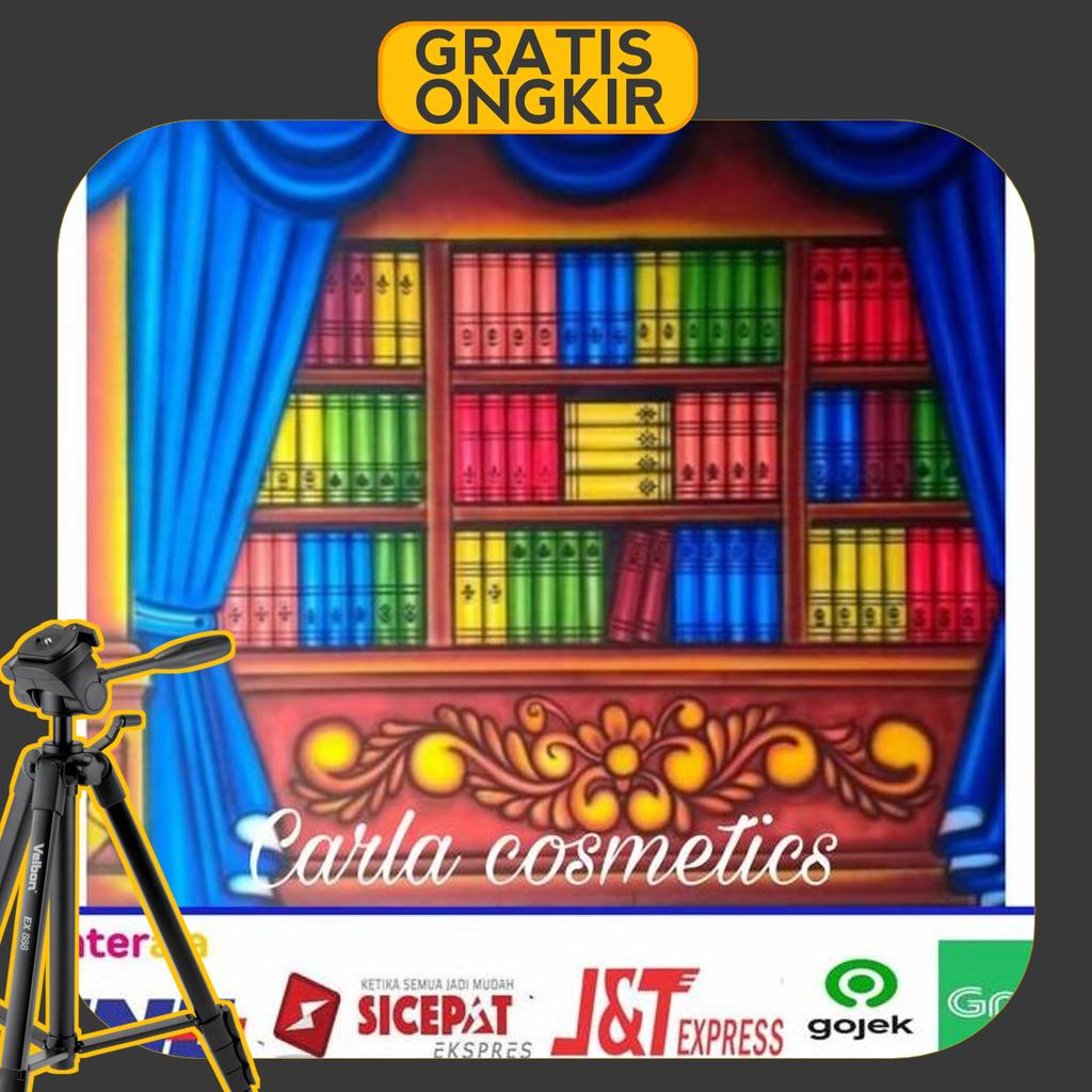 Kain Background Foto Wisuda Rak Buku Renda Biru Ukuran 2,5X3M