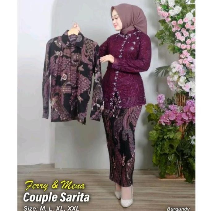 Best Seller  Couple Kebaya Tunangan Lamaran Couple Baju Kondangan Modern Terbaru Couple Kebaya Sarit