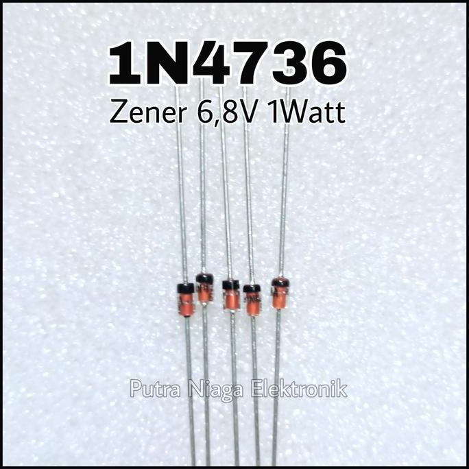 Terbaru (1) Zener 1N4736 1W 6.8V Dioda IN4736 1Watt 6,8V 6V8 putran1a Kualitas Baik