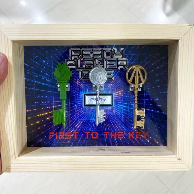 Frame 3D Kunci Ready Player One Keys Pajangan