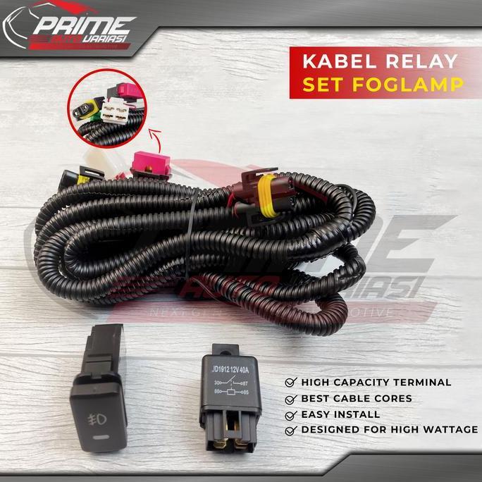 Kabel Relay Set Foglamp Agya Ayla Sigra Calya Rush Terios Avanza Xenia