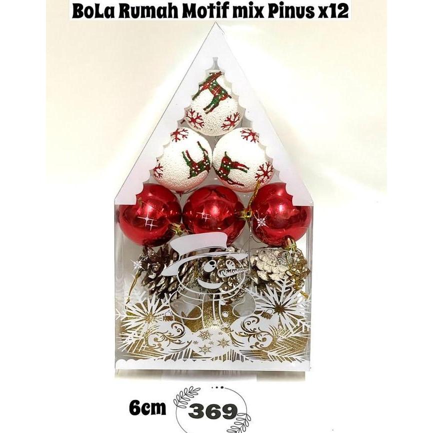 Hiasan Natal Bola 6cm