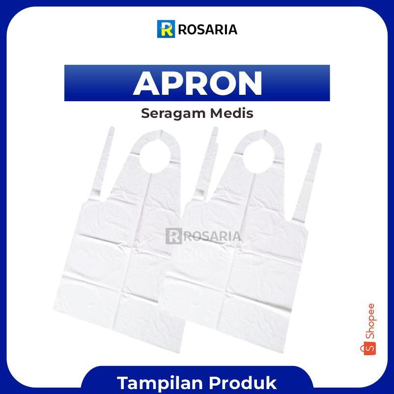 Apron Medis Plastik Celemek Waterproof Anti Air Terjangkau Stok