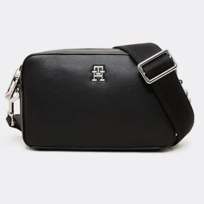 Tas Tommy Hilfiger Essential TH Monogram Camera Bag Black Hitam