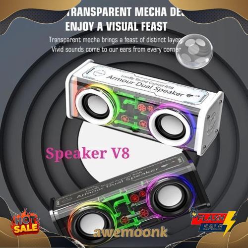 Diskon Speaker Bluetooth K07 K08 Wireless Portable Speaker Transparent And With Led Display