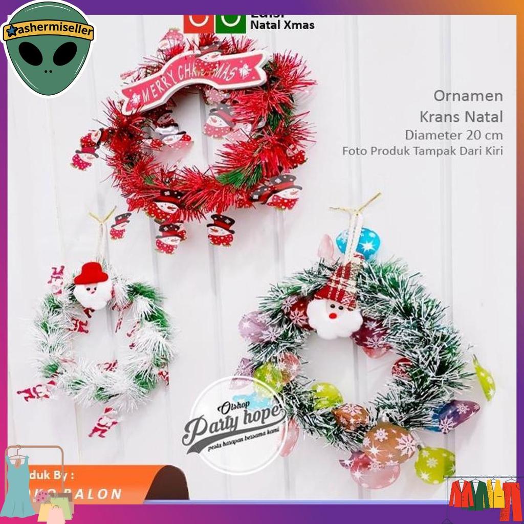 PREMIUM Hiasan Natal Krans Snowman / Ornament Natal Ring Karangan Bunga Natal / dekorasi natal pintu