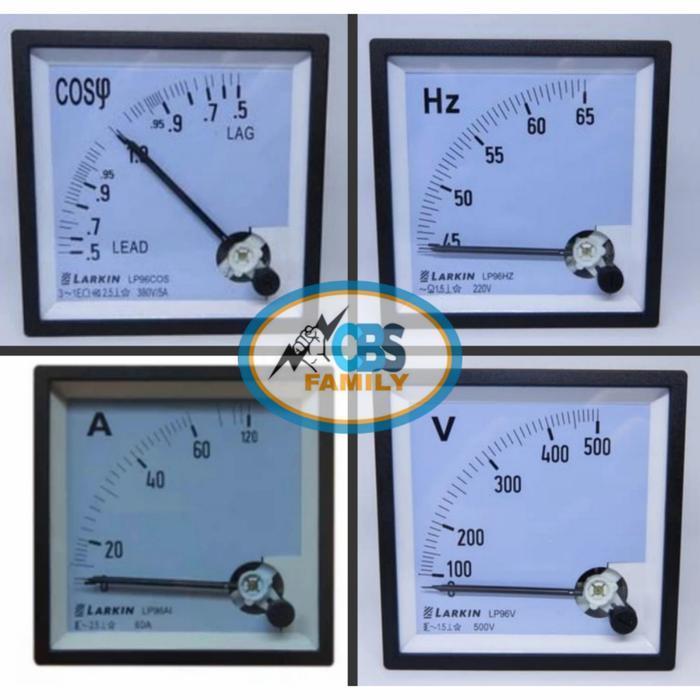 TERBARU Larkin Analog Voltmeter LP96V / 0-500VAC