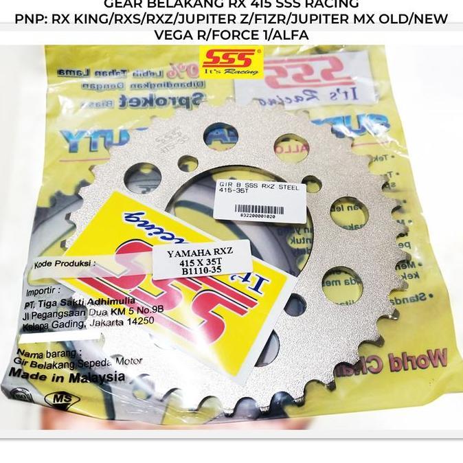 Ger Gir Gear Belakang 415/428 SSS RX King Jupiter Z F1ZR Ukuran 30T 31T 32T 33T 34T 35T 36T 37T 38T 