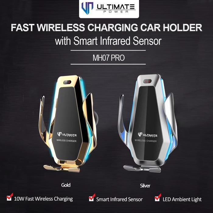 TERBARU Ultimate Power Smart Infrared Sensor Fast Wireless Charging Car Holder