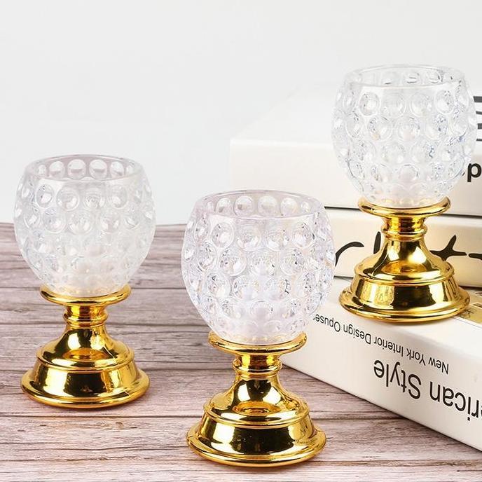 Lampu LED Lilin Portable Gelas Kristal Kado Souvenir Nikah Bday Mjrah