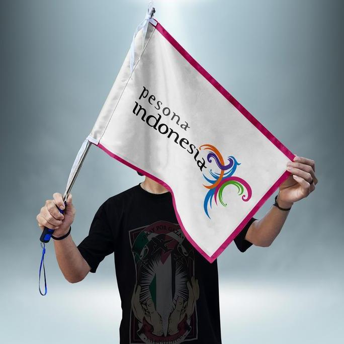 Cetak Bendera Custom Tour Guide, Custom Bendera Segiempat, Travel, Umroh, Haji ( Travel, Tour Guide,