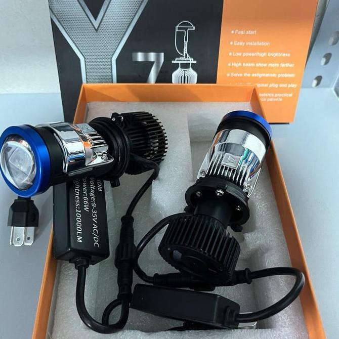 Lampu LED  Y7 Projie H4 Mini Projector Lens Lensa Mobil Motor -  Y7 -H4