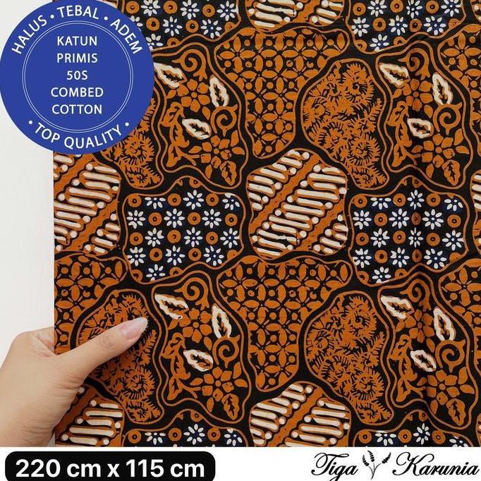 Kain Batik Cap Tulis Kombinasi Solo Sekar Jagad Sogan Katun Primiss IRF