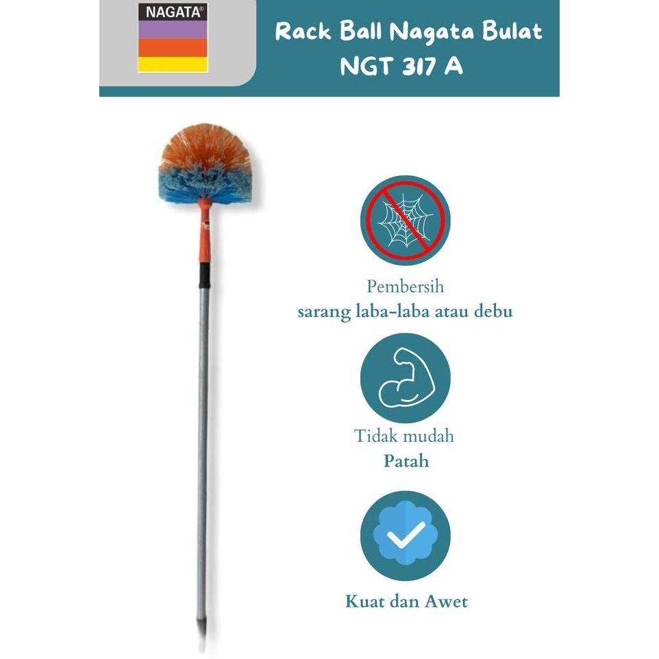Sapu Plafon | Rack Ball Nagata Bulat NGT 317 A | Alat Kebersihan