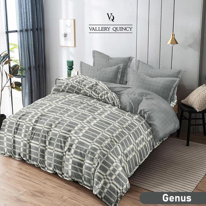 Bed Cover Set Vallery Quincy 180x200 / Bedcover Katun Jepang Vallery