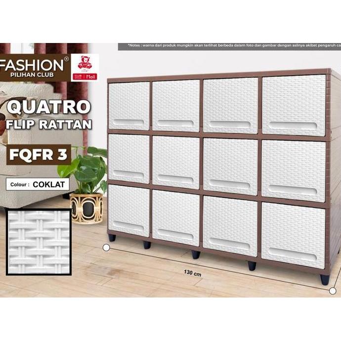PILIHAN CLUB - Fashion Quattro - Rak Plastik Susun TV - Lemari Plastik Pakaian - Kabinet TV - Almari