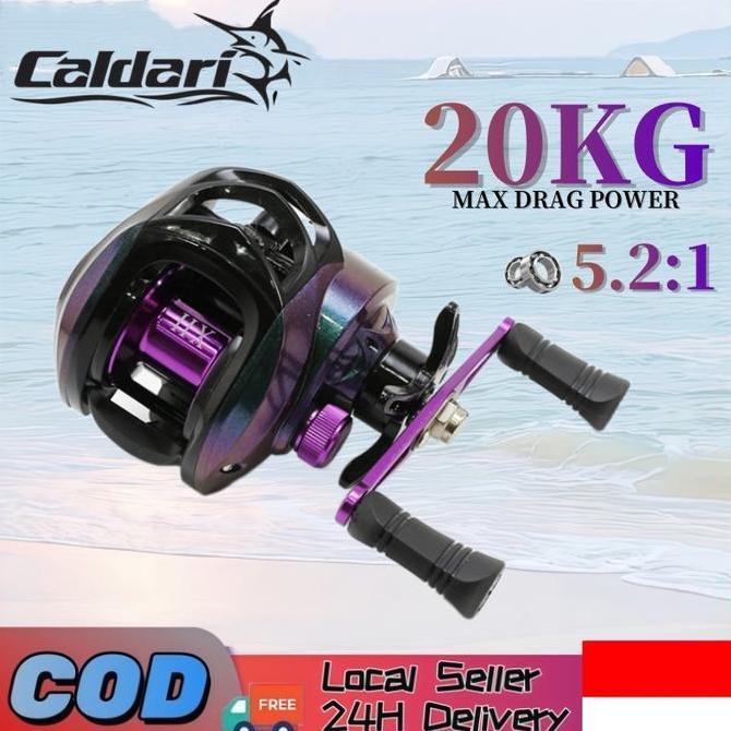 CALDARI 2024 New PROBEROS Mesin Pancing Casting Bc Reel 7.2:1 Gear Ratio 10kg Drag Carbon Shell Fish