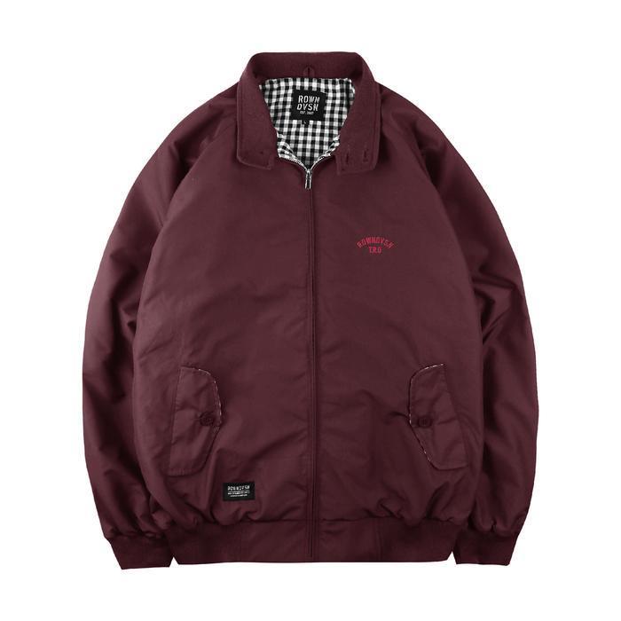 Rown Division Storage Jaket Harrington Lysias Burgundy [Extra Topi + Box + Sticker Pack] Terlaris Be