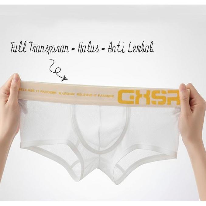 rismantor - ORLVS Boxer Pria Full Transparan GXSR Sexy