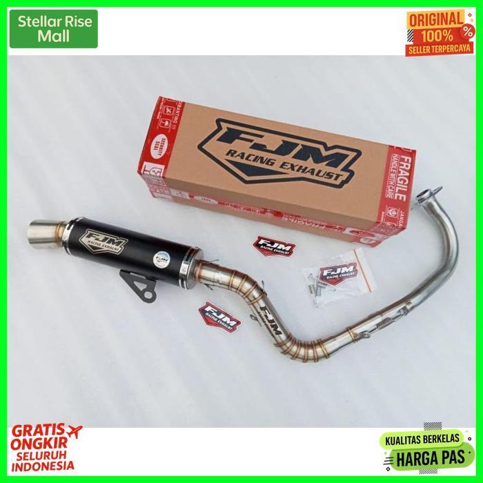 Diskon Knalpot Semi Cobra Fjm Black Coating Vario Aerox Nmax Beat Mio