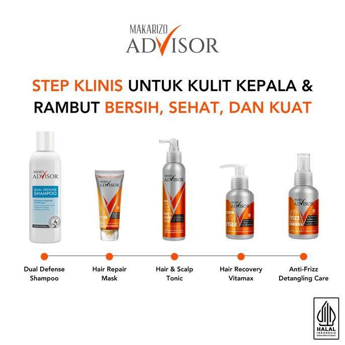 Sasti_Permata2 - Makarizo Advisor Clinical Shampoo Dual Defense 2Ml - Sampo Anti Rambut Rontok & Ket