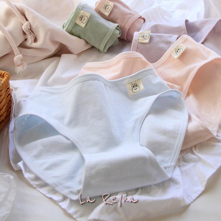 Pakaian Wanita- Lareyna Celana Dalam Wanita Katun Lembut Motif Karakter Lucu Warna Pastel Cd030 - Li