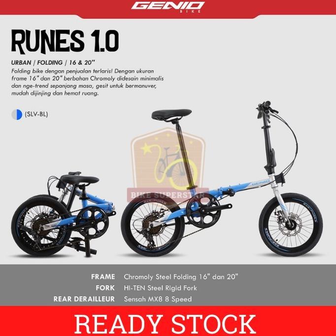 Sepeda Lipat Genio Runes Chromoly 16 20 Inch