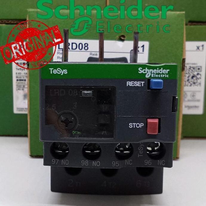 Overload Kontaktor Schneider Lrd 08 2.5-4A/Thermal Overload Schneider Lrd 08 Overload Lrd08 Overload
