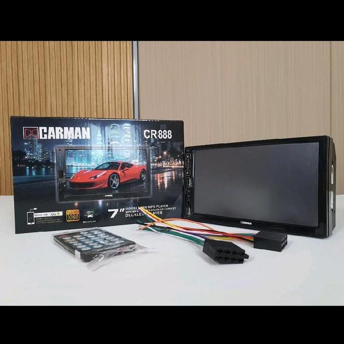 7vawaskatun - carman deckless mp5 player 7 inch usb mp3 bluetooth mirror link aux kamera mundur 45w 
