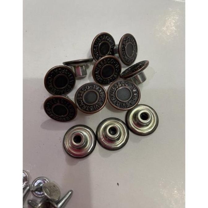 100 pcs KANCING ORIGINAL JEANS / kancing celana jeans ori 1 set kancing jeans Promo Premium