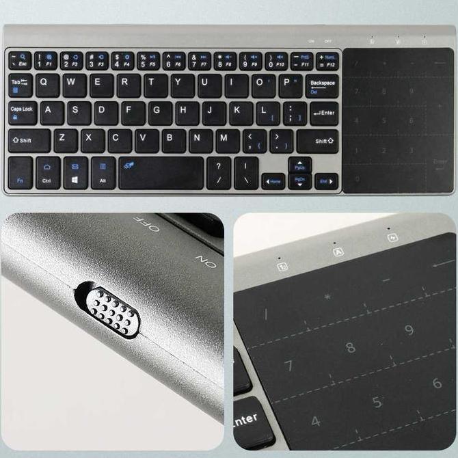 Keyboard Wireless QWERTY dengan Touchpad - Q63 laptop / pc