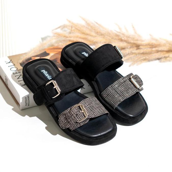 PLUVIA KYRANA SANDAL TALI WANITA PLATFORM SANDALS KARET
