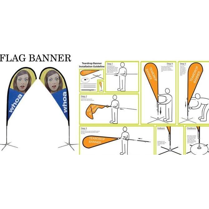 Diskon Advertising Flag Banner - Flying Banner - Standing Umbul Umbul 5Meter