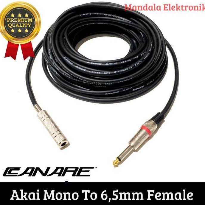 kabel audio jack akai mono 6,5mm male to 6,5mm female mono