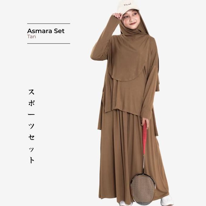 Promo Mininos Asmara Set 3In1 | Setelan Atasan Daily Olahraga Remaja Muslim Baju Atasan Bawahan Keki
