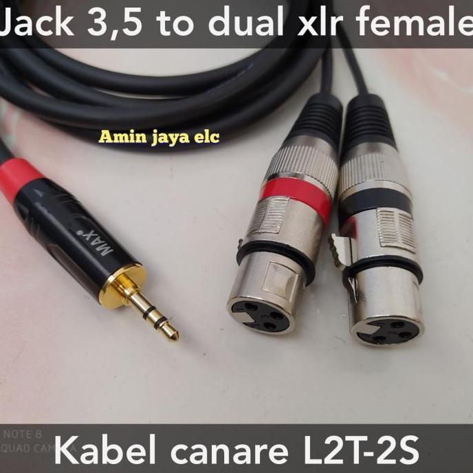JACK AUDIO 3,5 STEREO TO XLR FEMALE 2 METER