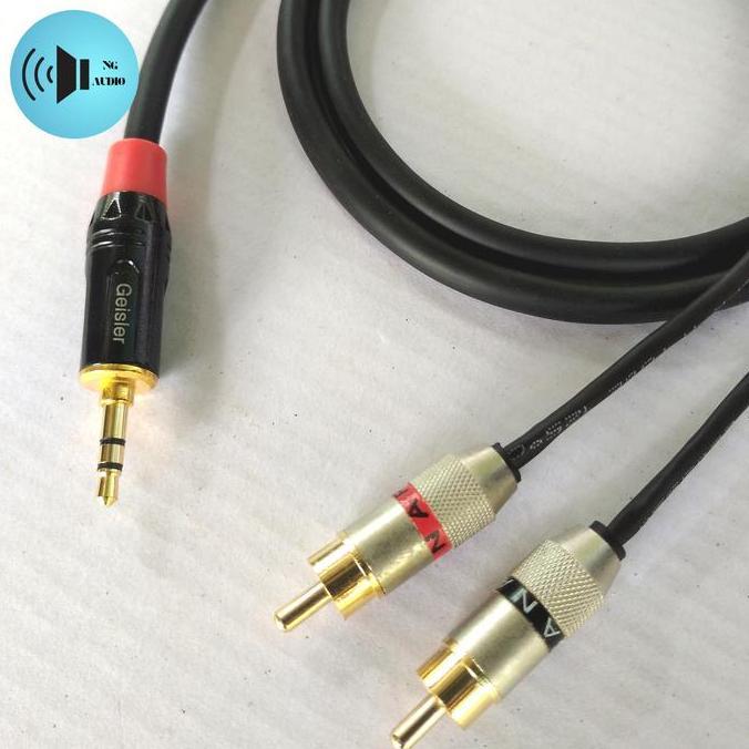 kabel aux canare 3.5mm stereo to 2 rca male 3METER