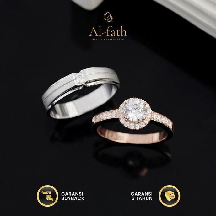 Cincin Kawin, Nikah, Tunangan Palladium & Emas Putih