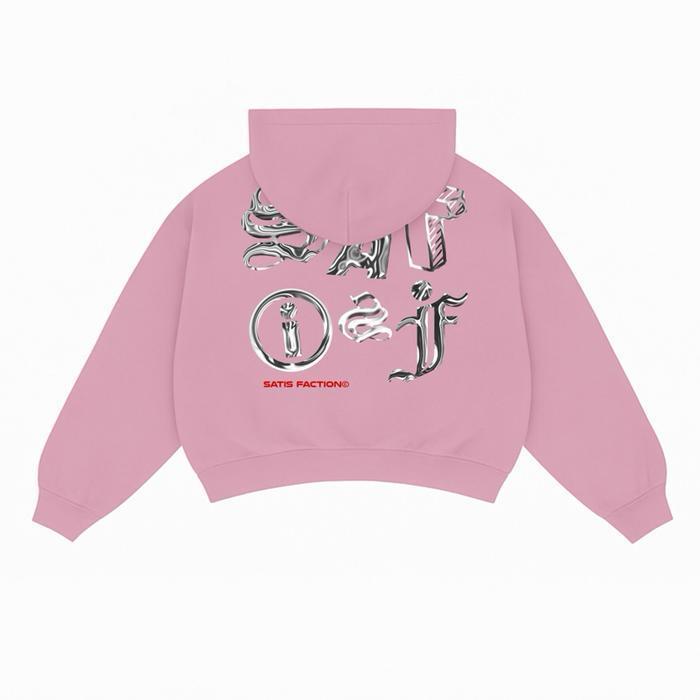 Satisfaction Hoodie Boxy Zipper 330Gsm Chrome Pink Termurah Best Quality 100% Original