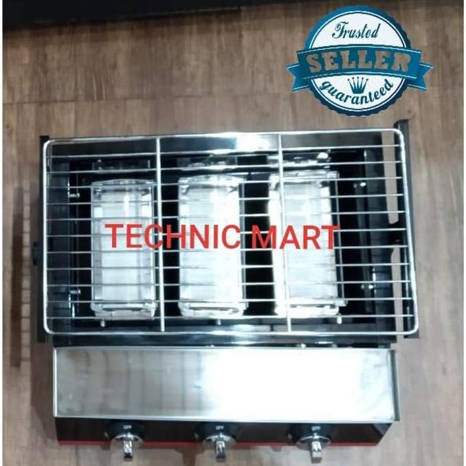 Terjangkau Mesin Panggang Bbq Eton Ossel 3 Tungku / Gas Roaster (Sosis,Ayam,Sapi)