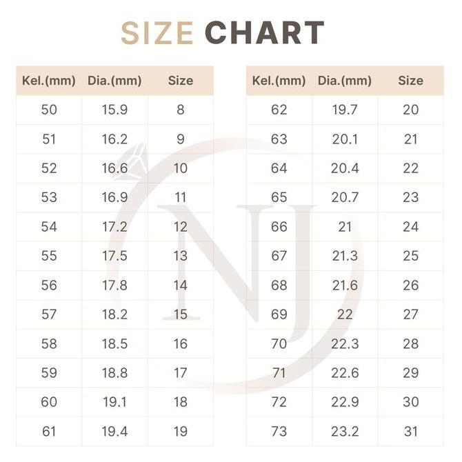 Nikayla Jewelry - Cincin Perak Gold Cincin Tunangan Murni