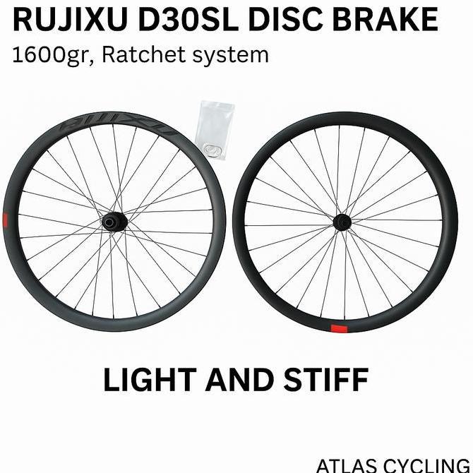 Wheelset Rujixu Racing D30SL Ratchet System Disc Brake 1600gr 700c