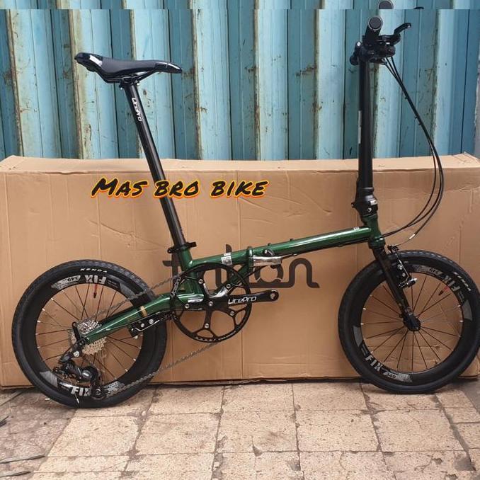 Sepeda lipat fnhon gust vbrake 9 speed termurah new rakit folding bike fnhon